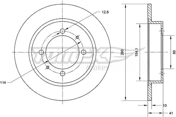 TOMEX BRAKES Тормозной диск TX 70-82